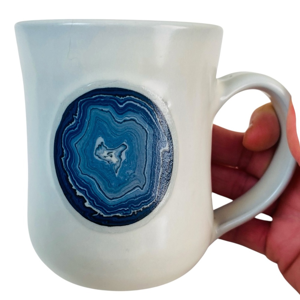 Studio Pottery Geode Ceramic Mug Signed David Wala 1992